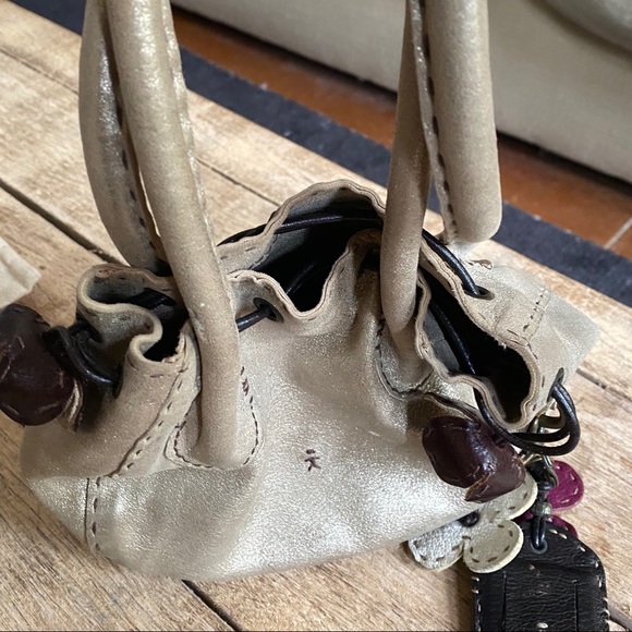 Metallic Gold Small Bag With Flowers - Picture 13 of 16